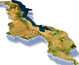 Malawi Terrain Map