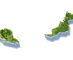 Malaysia Terrain Map