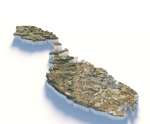 Malta Terrain Map