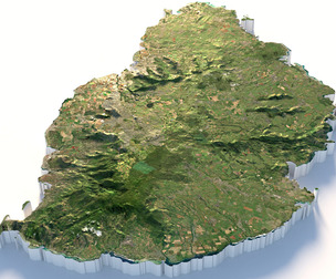 Mauritius Terrain Map