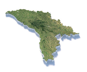 Moldova Terrain Map