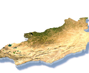 Mongolia Terrain Map