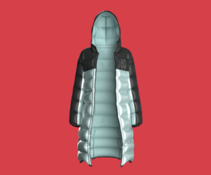 Girls Puffect Long Line Puffer Hoodie  | Marvelous | Blender