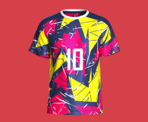 Soccer Hot pink with multi color Jersey Player-10 | Marvelous | Blender