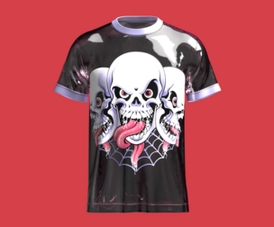 Tshirt laughing Skull -Metaverse  | Marvelous | Blender