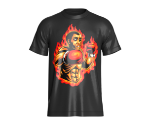 Tshirt flame boxing-Metaverse  | Marvelous | Blender