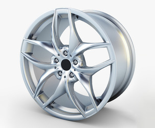 Style 215 Wheel Silver Mid Poly 3d Model