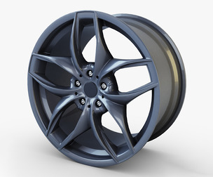 Style 215 Wheel Ferric Gray Mid Poly 3d Model