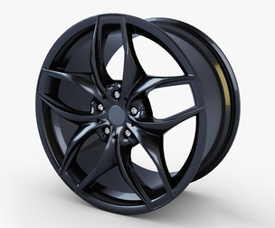 Style 215 Wheel Black Mid Poly 3d Model