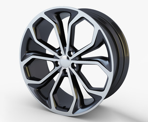 Taurus SHO 20 Machined Wheel Black v 1 3d Model