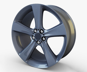 Style 128 Wheel Ferric Gray Mid Poly 3d Model