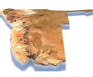 Namibia Terrain Map