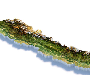 Nepal Terrain Map