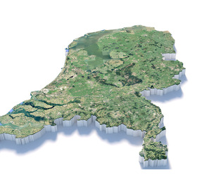 Netherlands Terrain Map