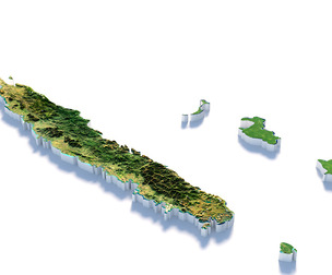 New Caledonia Terrain Map