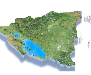 Nicaragua Terrain Map