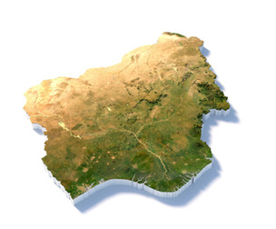 Nigeria Terrain Map