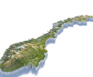 Norway Terrain Map
