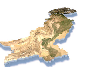 Pakistan Terrain Map