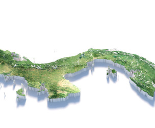 Panama Terrain Map