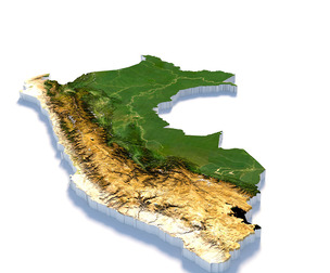 Peru Piruw Terrain Map