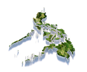 Philippines Pilipinas Terrain Map