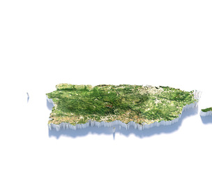 Puerto Rico Terrain Map