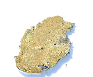 Qatar Terrain Map