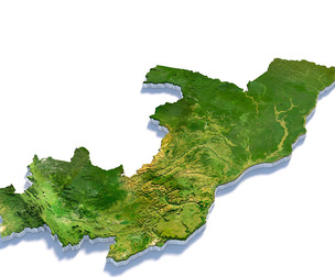 Republic of the Congo Terrain Map