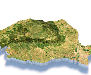 Romania Terrain Map