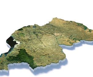 Rwanda Terrain Map