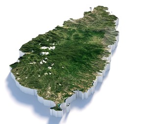 Saint Lucia  Terrain Map