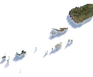 Saint Vincent and the Grenadines Terrain Map