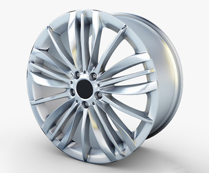 Style 332 Wheel Silver Mid Poly 3d Model