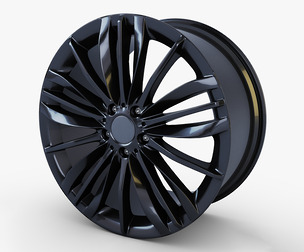 Style 332 Wheel Black Mid Poly 3d Model
