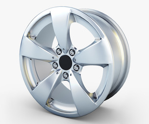Style 138 Wheel Silver Mid Poly 3d Model