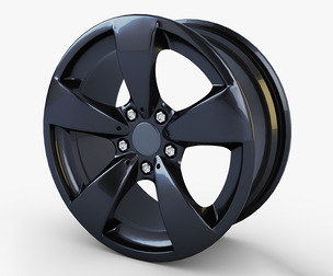 Style 138 Wheel Black Mid Poly 3d Model