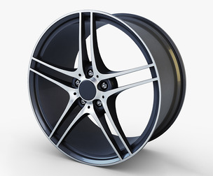 Style 313 Wheel Ferric Gray Mid Poly 3d Model