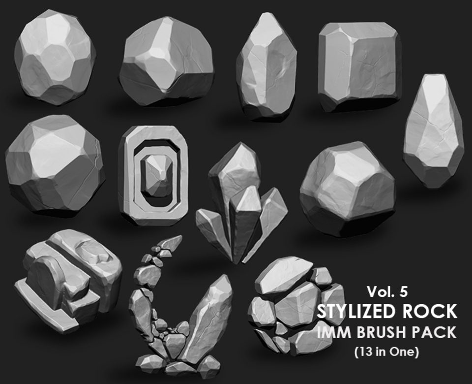 Stylized Rock IMM Brushes 13 in one Vol 5
