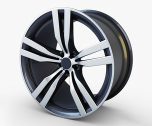 Style 300 Wheel Ferric Gray Mid Poly 3d Model