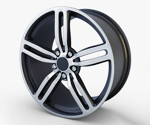 Style 167 Wheel Ferric Gray Mid Poly 3d Model