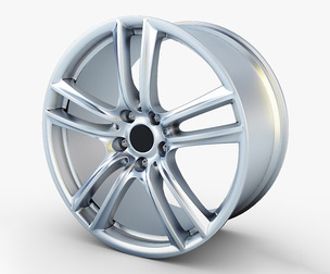 Style 303 Wheel Silver Mid Poly 3d Model
