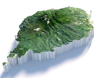 Sao Tome and Principe Terrain Map