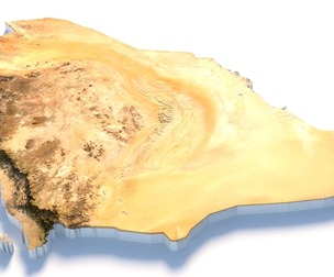 Saudi Arabia Terrain Map