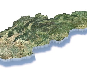 Slovakia Slovensko Terrain Map