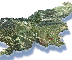 Slovenia Slovenija Terrain Map
