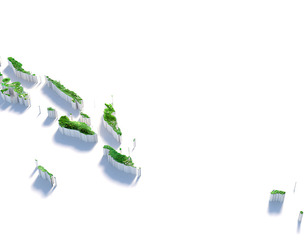 Solomon Islands Terrain Map