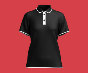 Ladies Black Polo V2  | Marvelous | Blender