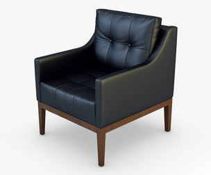 Carmen Armchair Black 3d Model