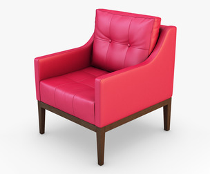 Carmen Armchair Red 3d Model